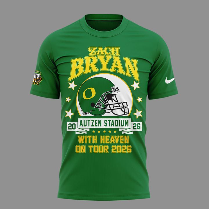 Zach Bryan x Oregon Football - With Heaven On Tour 2026 T-Shirt