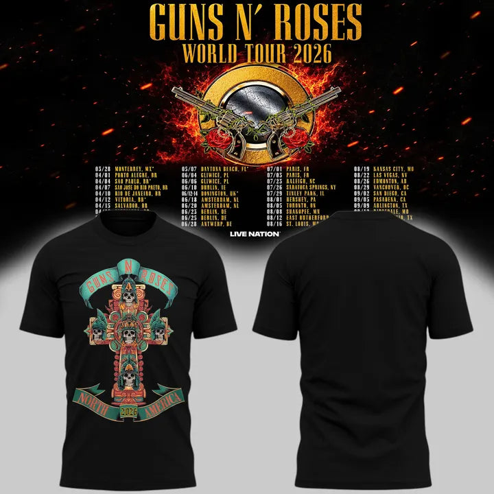 Special Shirt NC State Football x Guns N' Roses - World Tour 2026 T-Shirt