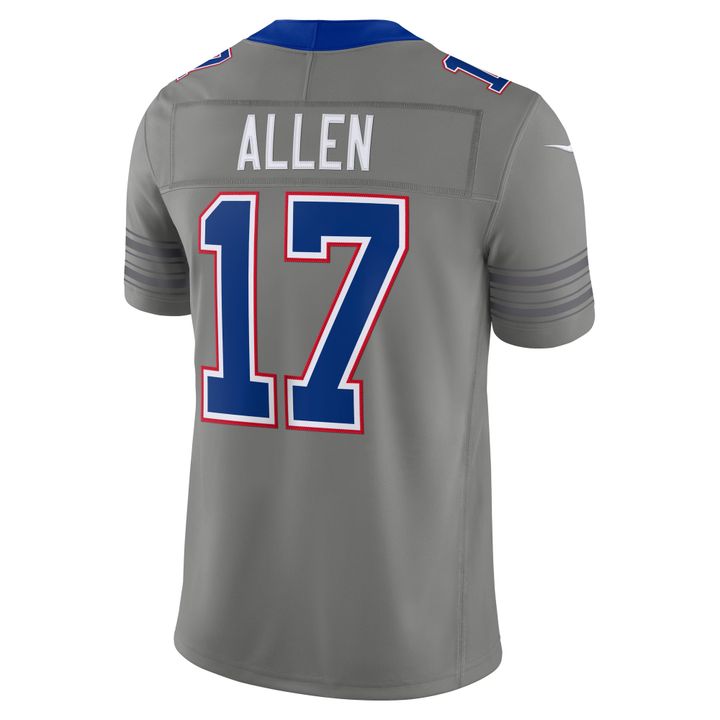 Men's Nike Josh Allen Gray Buffalo Bills Nickel City Vapor F.U.S.E. Stitched Limited Jersey