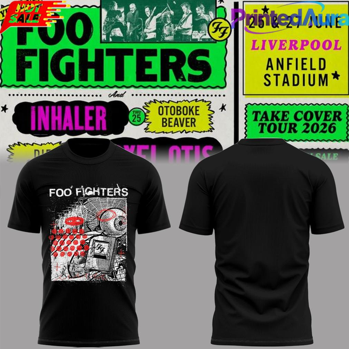 Foo Fighters 🎸🎤 “Take Cover Tour 2026” T-Shirt