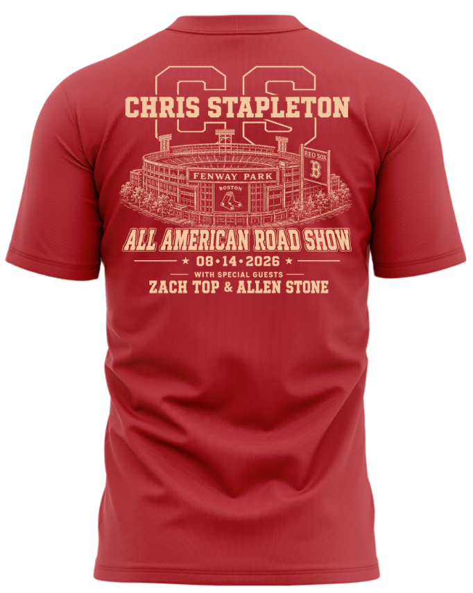 Limited Edition Chris Stapleton x Fenway Park – All-American Road Show 2026 T-Shirt