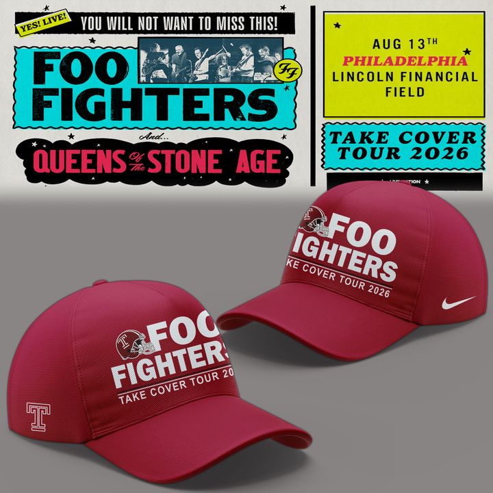 01.10. Perfect Shirt Foo Fighters x Temple Football - Take Cover Tour 2026 T-Shirt
