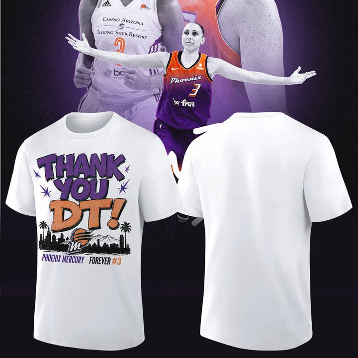 Unisex Diana Taurasi White Phoenix Mercury 20 Years 1 Team Portrait T-Shirt