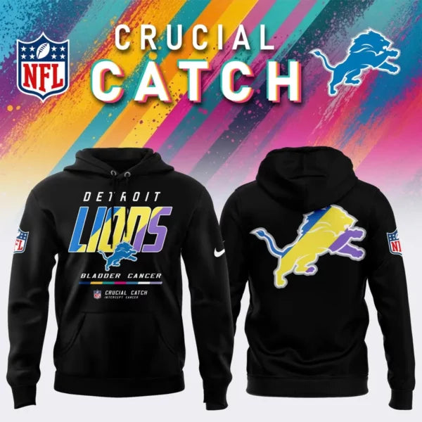 Detroit Lions 2026 Crucial Catch COLON CANCER Limited Edition Hoodie
