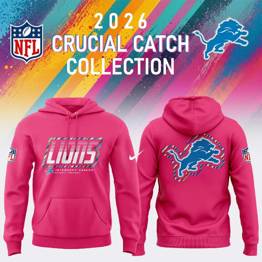 Detroit Lions 2026 Crucial Catch COLON CANCER Limited Edition Hoodie