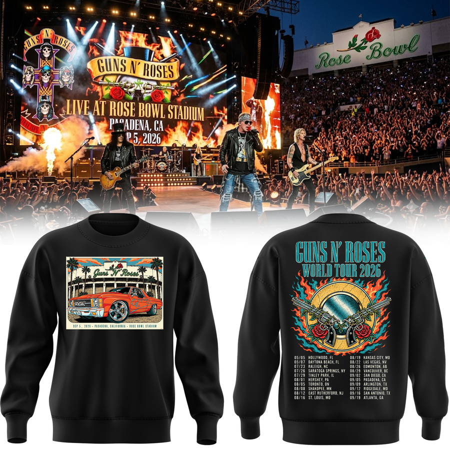 Guns N’ Roses The Jungle Rose Bowl Stadium Pasadena CA 2026 Tour sweat