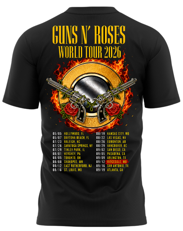 Guns N’ Roses Ridgedale MO 2026 Tour Limited Edition T-Shirt