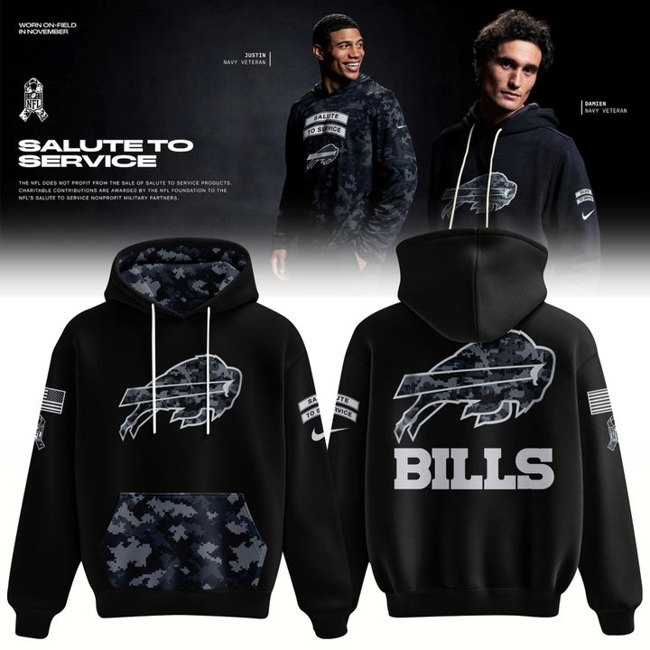 Men's Nike Black Buffalo Bills 2026 Salute to Service Hoodie