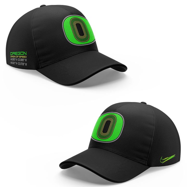 Men's Nike Night Forest Oregon Ducks Origin of Speed Rise Adjustable Hat
