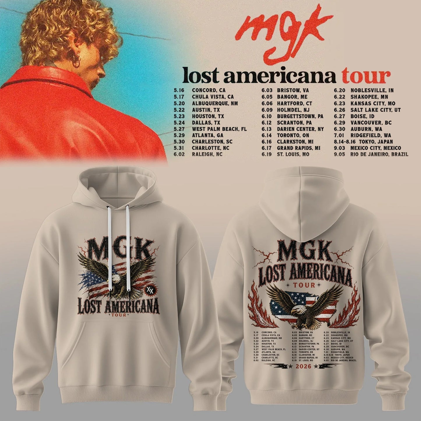 MGK Lost Americana Tour 2026 Limited Edition Hoodie V2