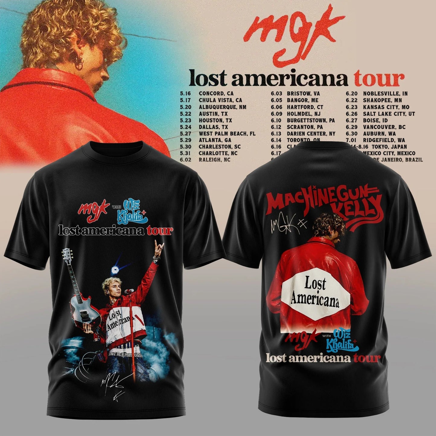 MGK Lost Americana Tour 2026 Limited Edition Tshirt V3