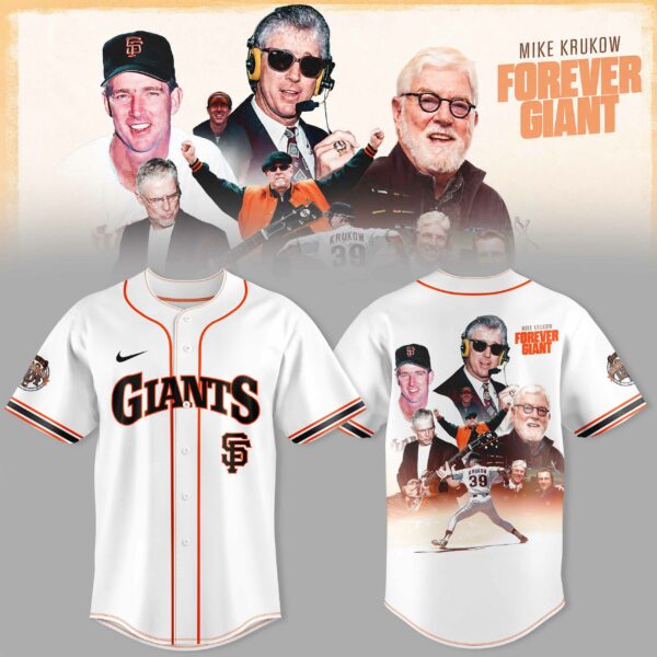 _SF Gnts 39 Years Mike Krukow Forever Giants 3D All-Over Print Baseball Jersey V5