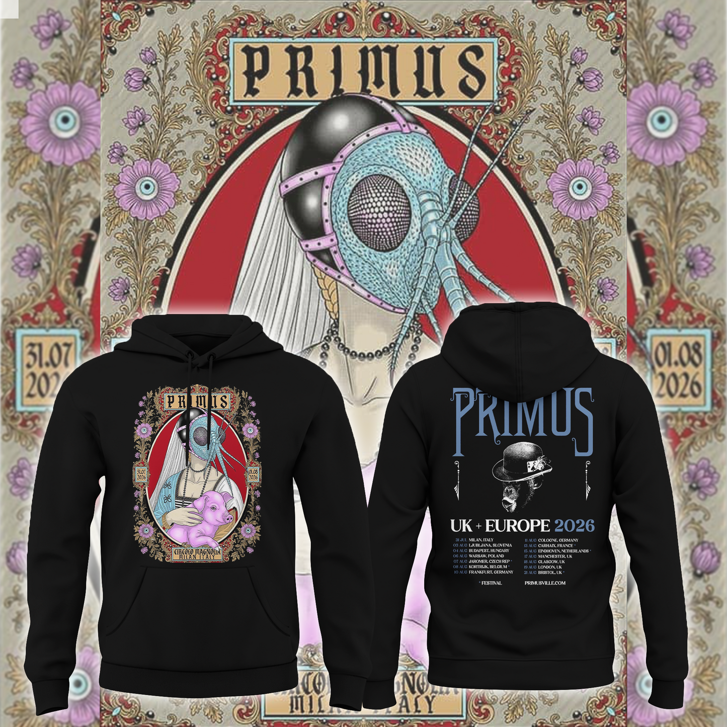 Limited Edition Primus Europe Tour 2026 Hoodie
