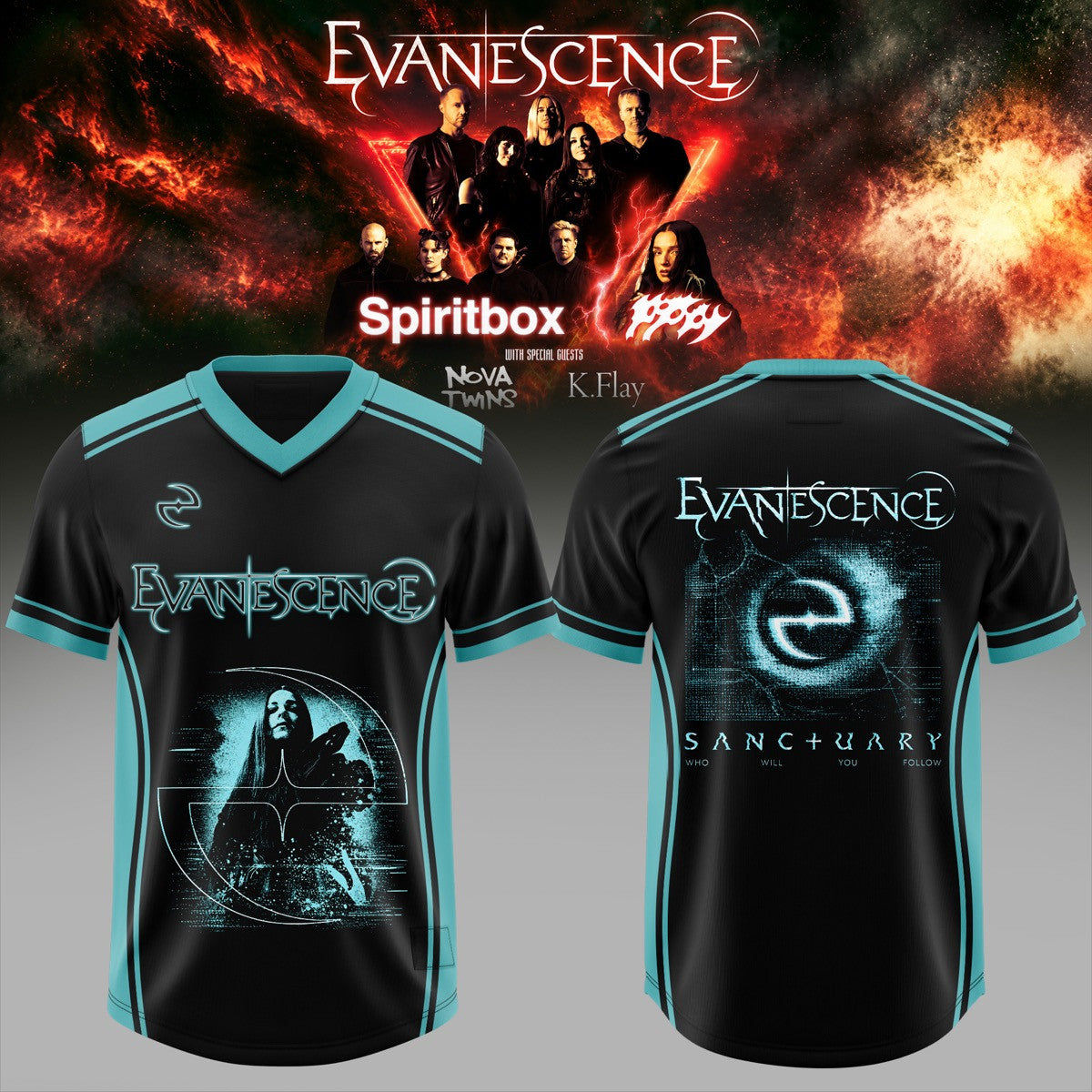 _EVNSCNS Spiritbox Tour 2026 Graphic Football Jersey 3D AOP V1