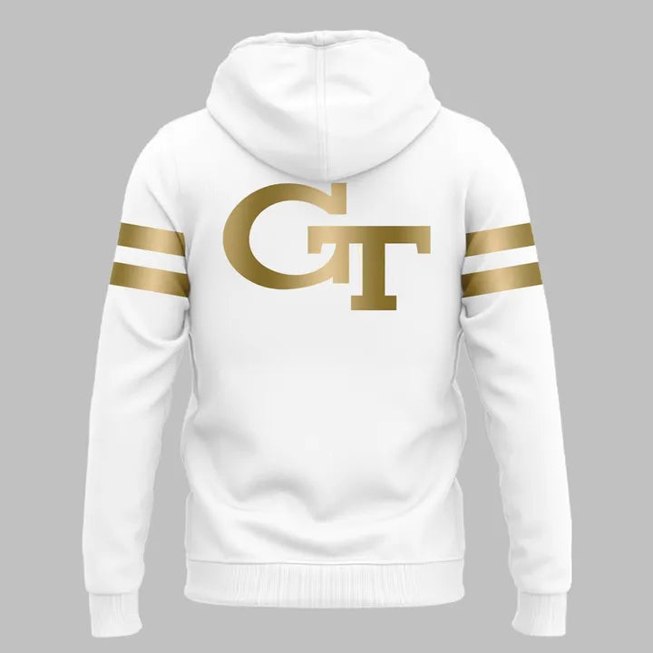 Special 2025 White Uniform Georgia Tech Football Hoodie