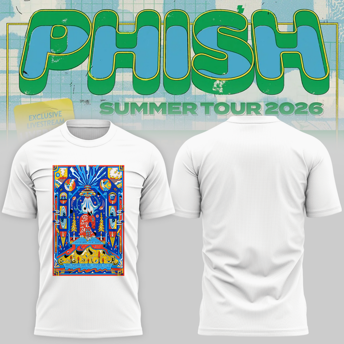Phish Commerce City CO 2026 Event Tee On Sept 4 5 6 2026 T-shirt
