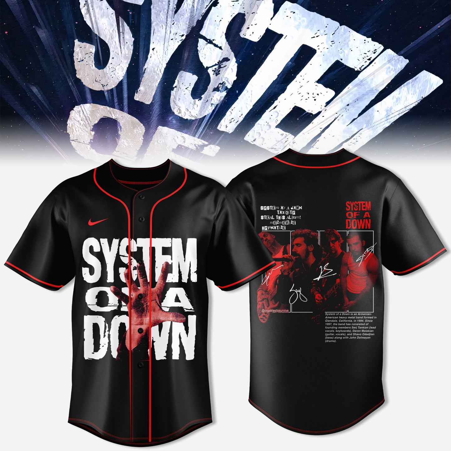 .SYSTEM OF A DOWN – 2026 COLLECTION JERSEY