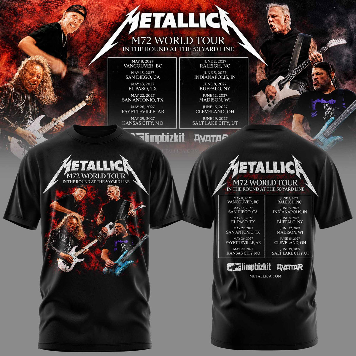 M72 World Tour 2026-2027 3D All-Over Print Graphic T-Shirt V1