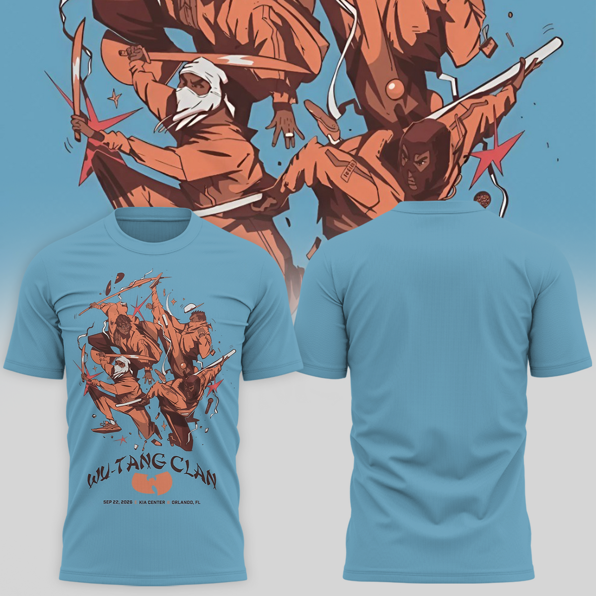 Wu-Tang Clan Orlando FL 2026 Event Poster Live At Kia Center On September 22 2026 T-Shirt