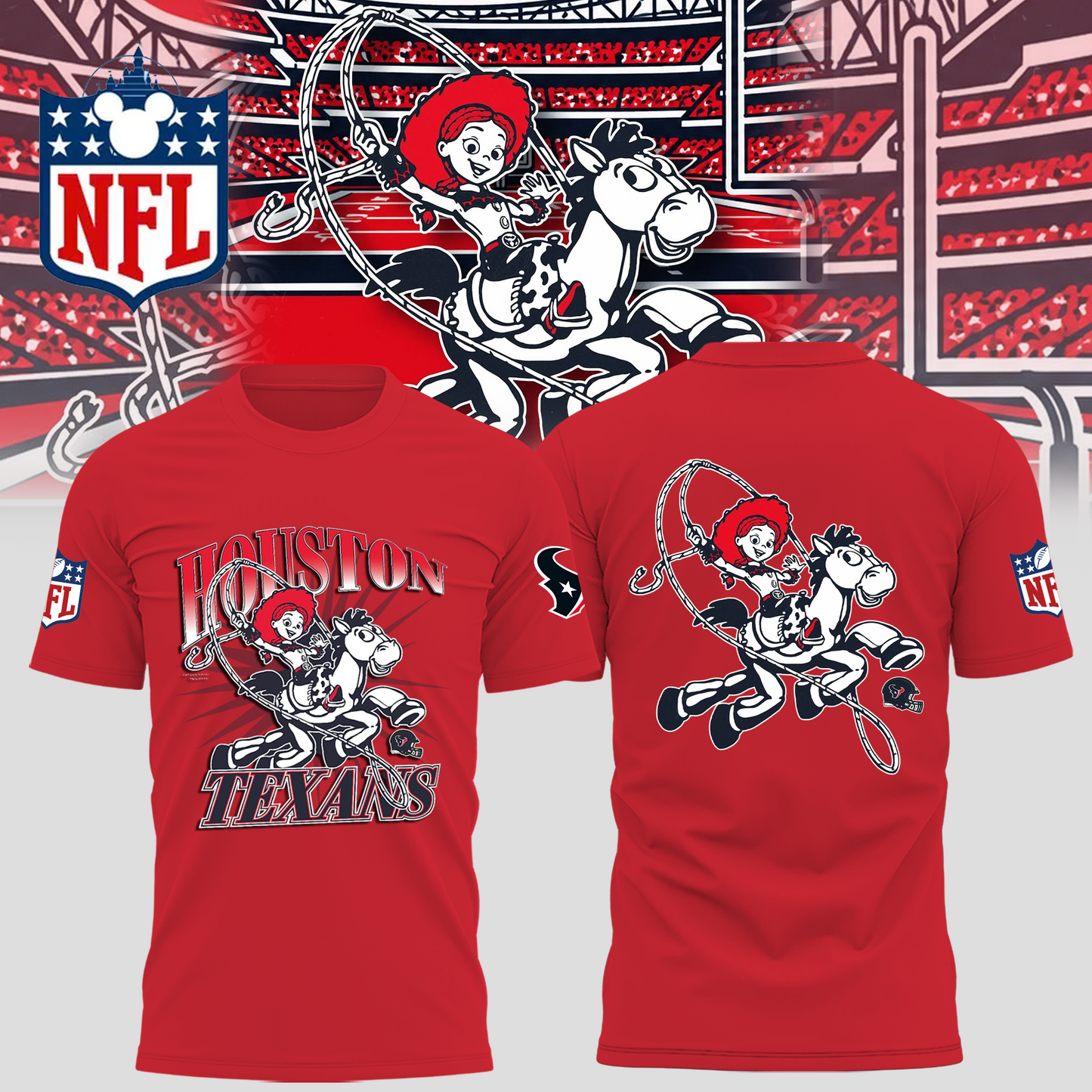 Disney x Houston Texans Collaboration Graphic Limited Edition Shirt