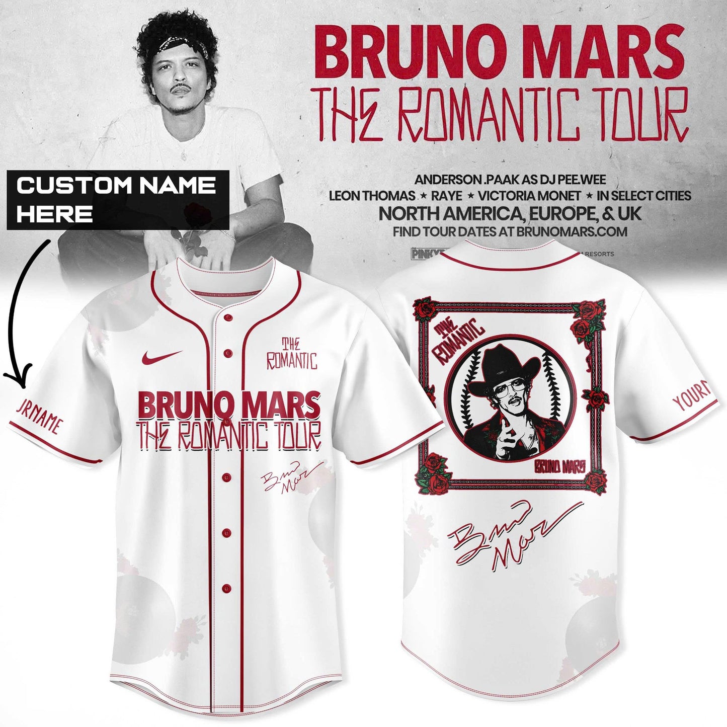 . 🎤 Bruno Mars – The Romantic Tour US & UK 2026