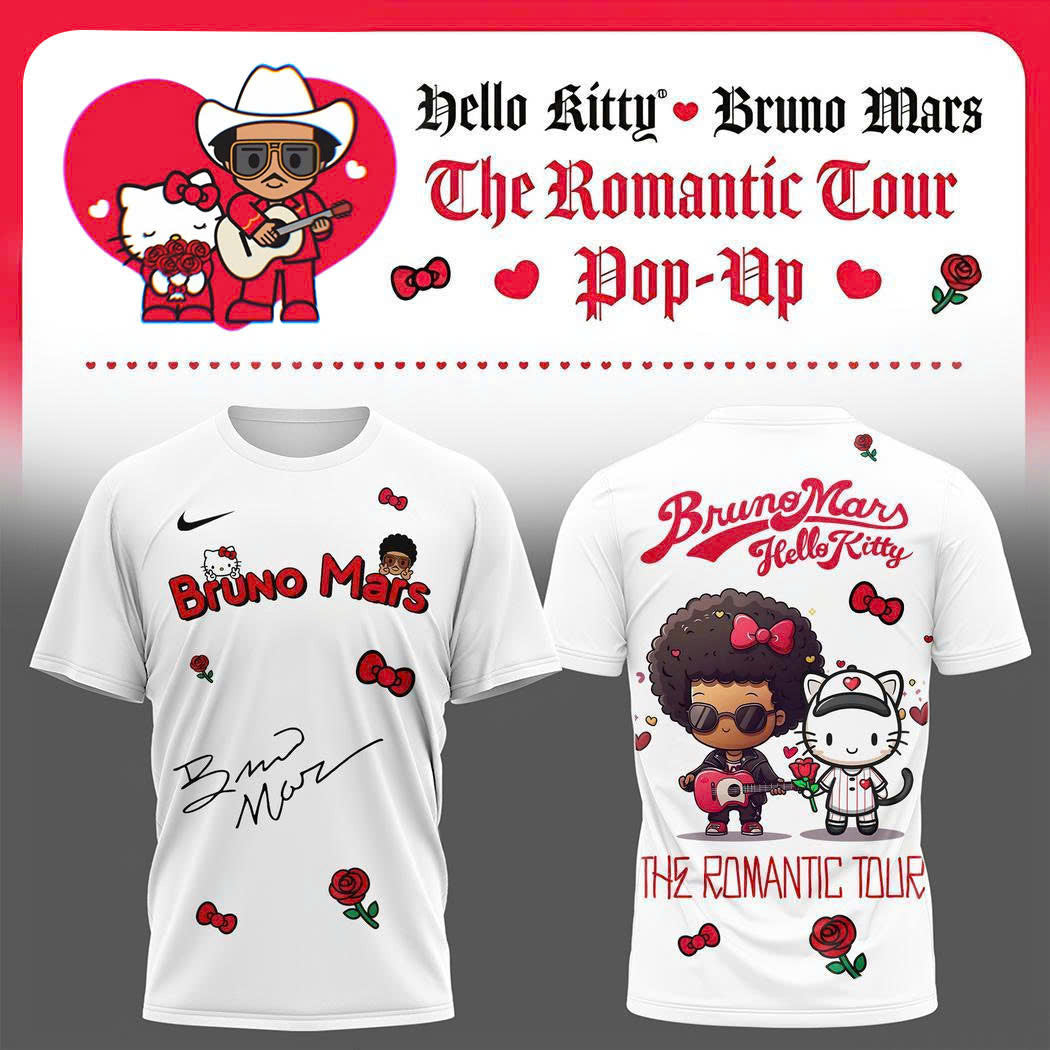 .Hello Kitty x Bruno Mars “The Romantic Tour ” Exclusive Merchandise