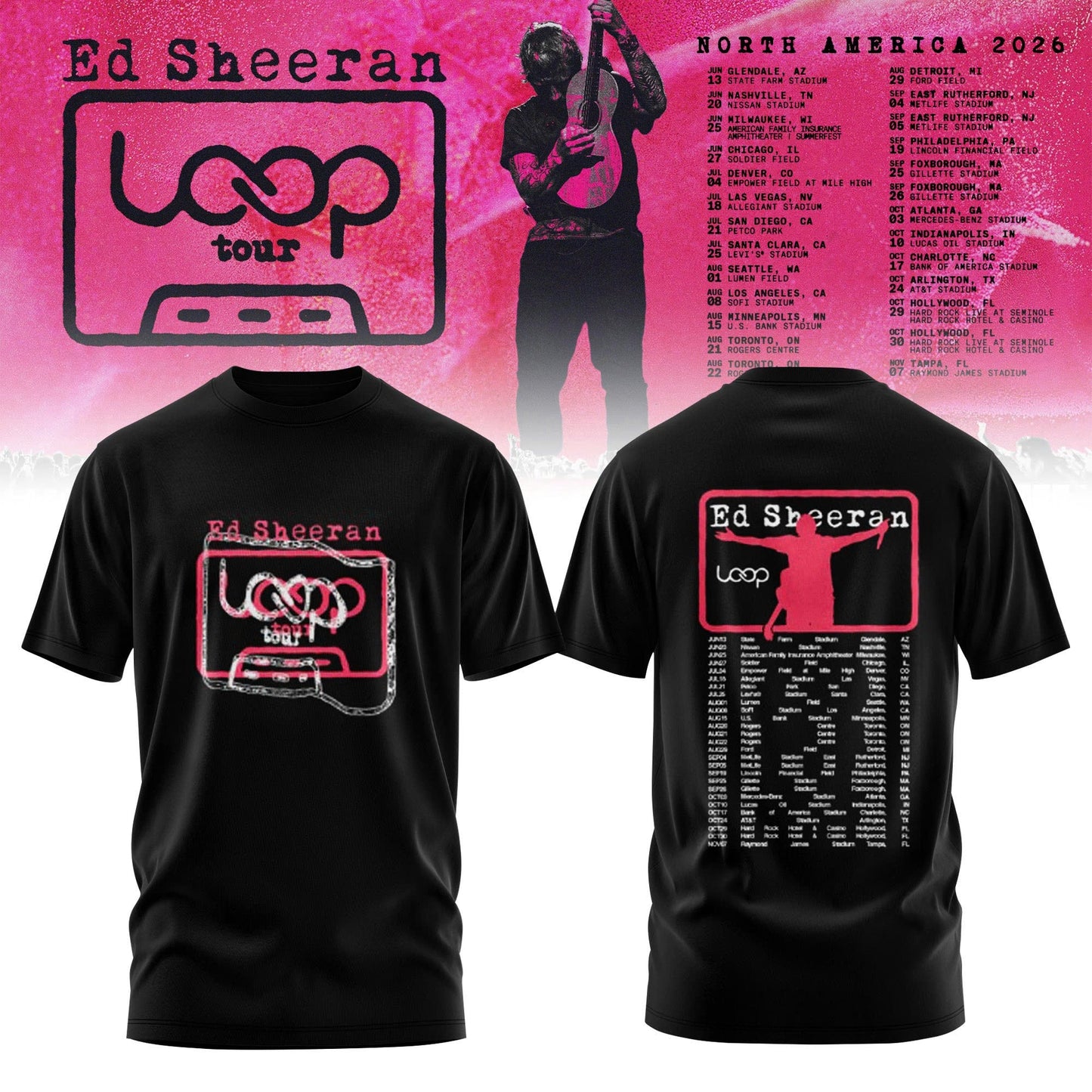 Ed โNorth American Loop Tour 2026โ ๐ธโโ๏ธโ Shirt