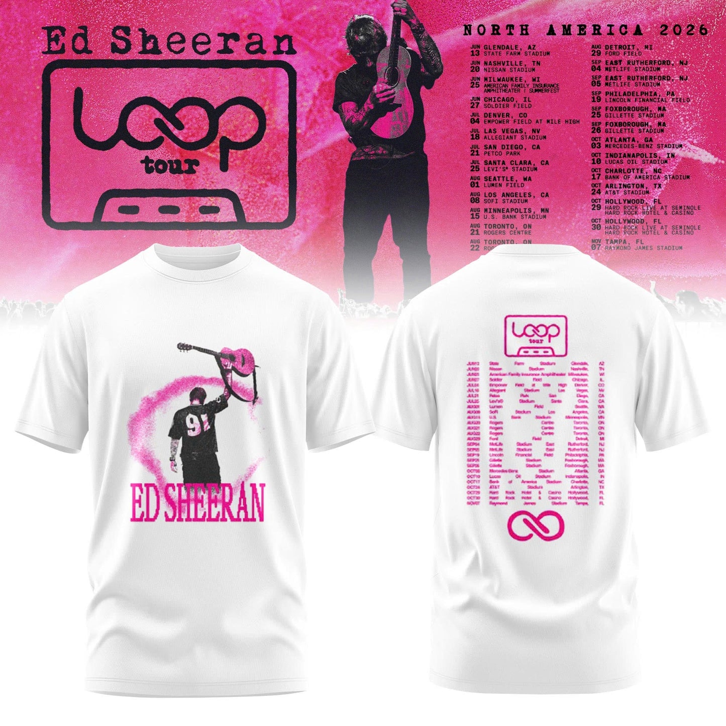 Ed โNorth American Loop Tour 2026โ ๐ธโโ๏ธโ Shirt