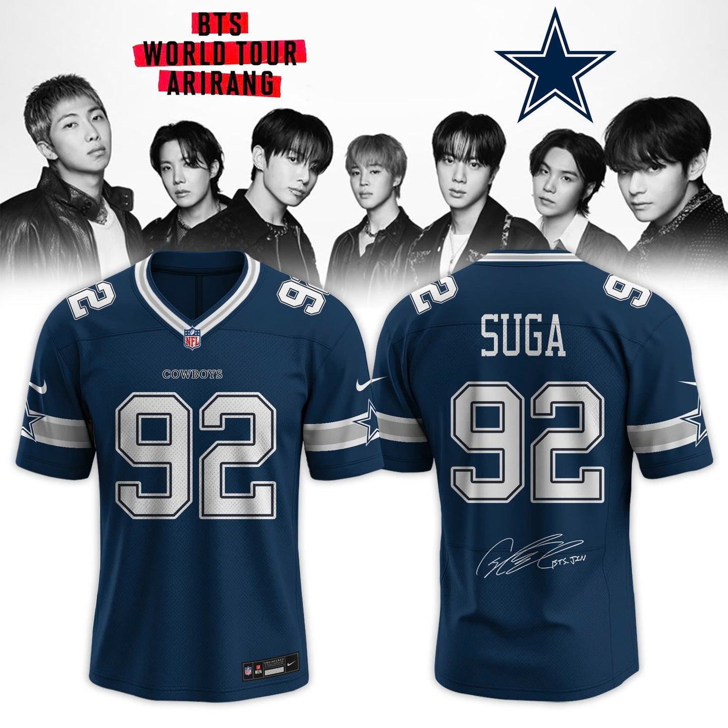 Dallas Cowboys x BTS World Tour 2026 Limited Edition Jersey