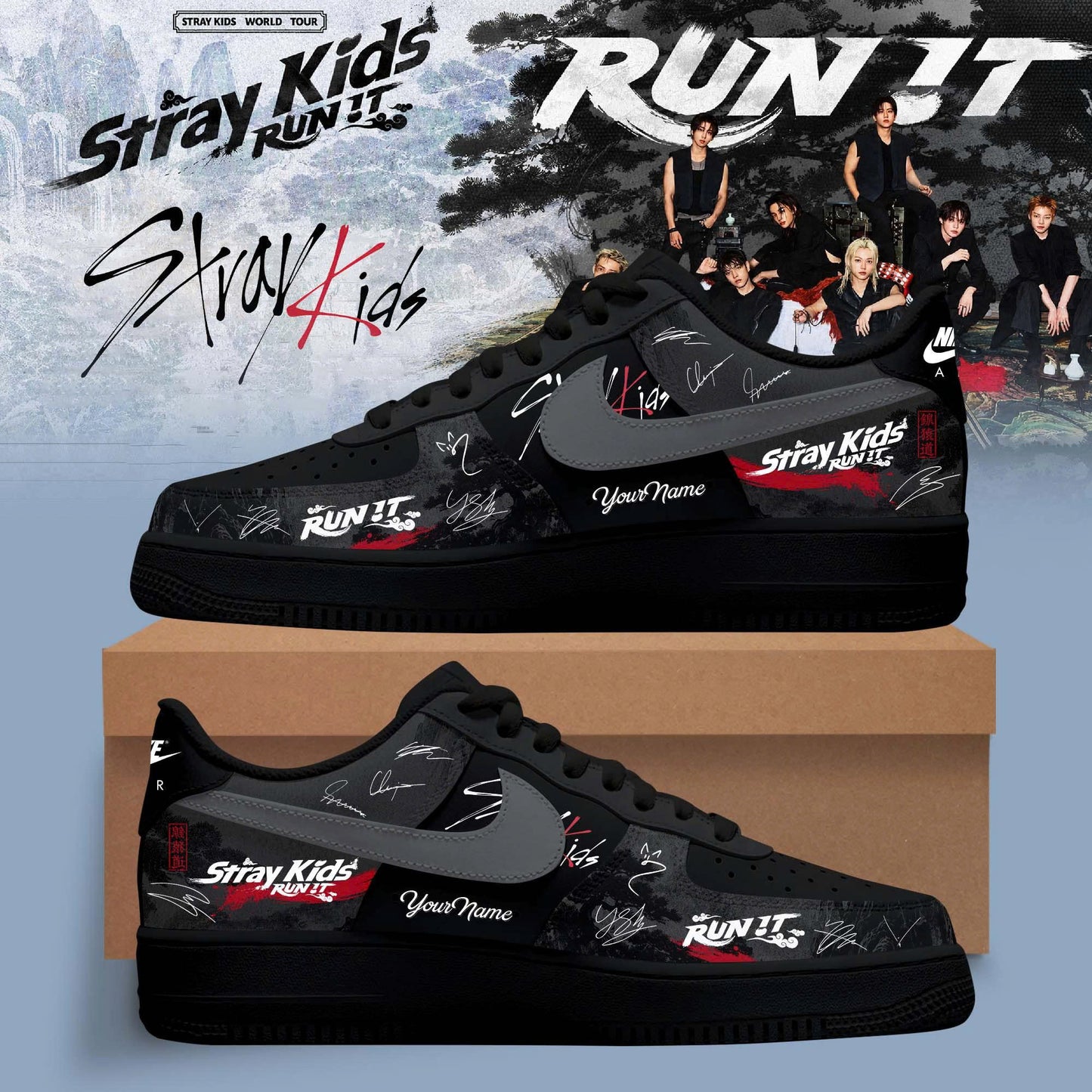 _ STRAY KIDS – RUN IT WORLD TOUR 2026 Edition Shoes