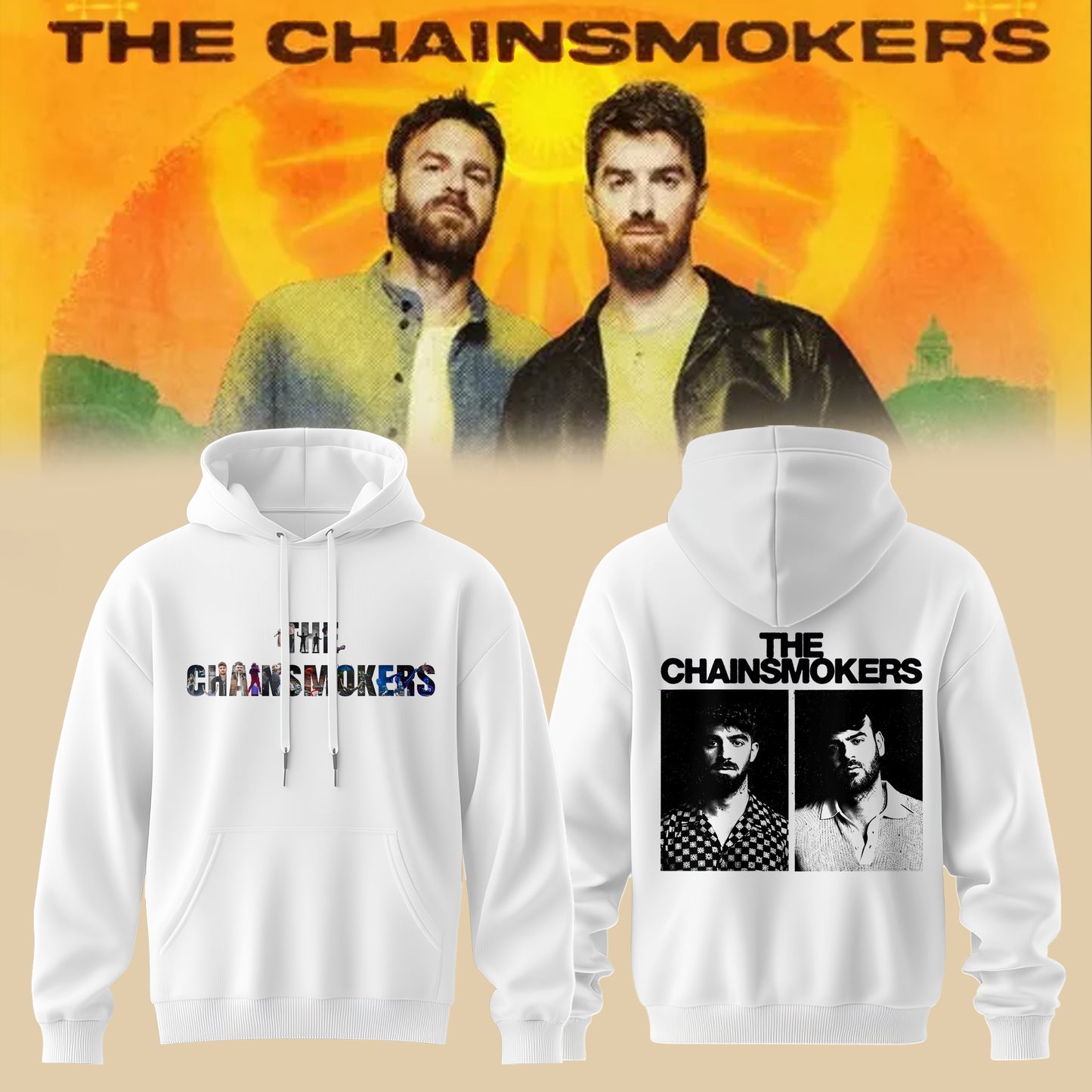 The Chainsmokers Tour 2026 Premium All-Over Print Hoodie V3