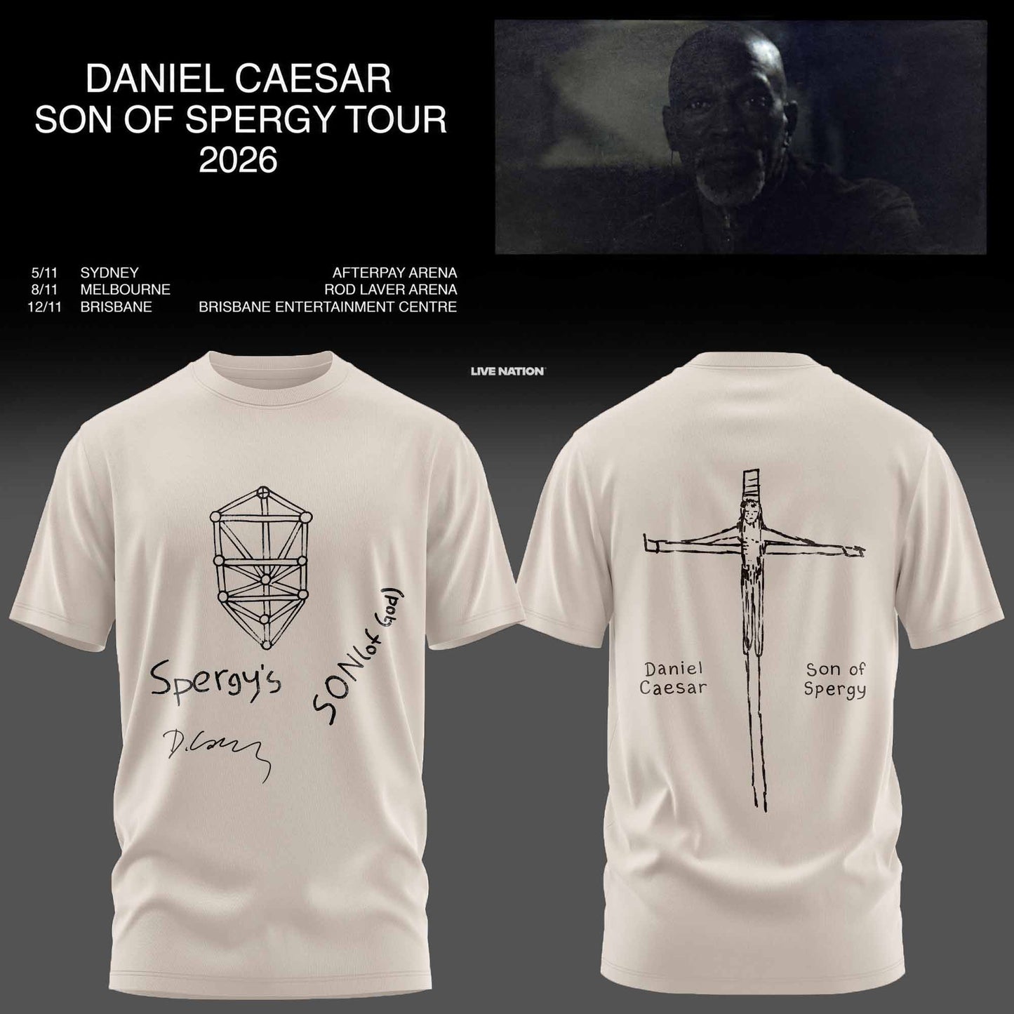 .DANIEL CAESAR – SON OF SPERGY TOUR 2026 TEE