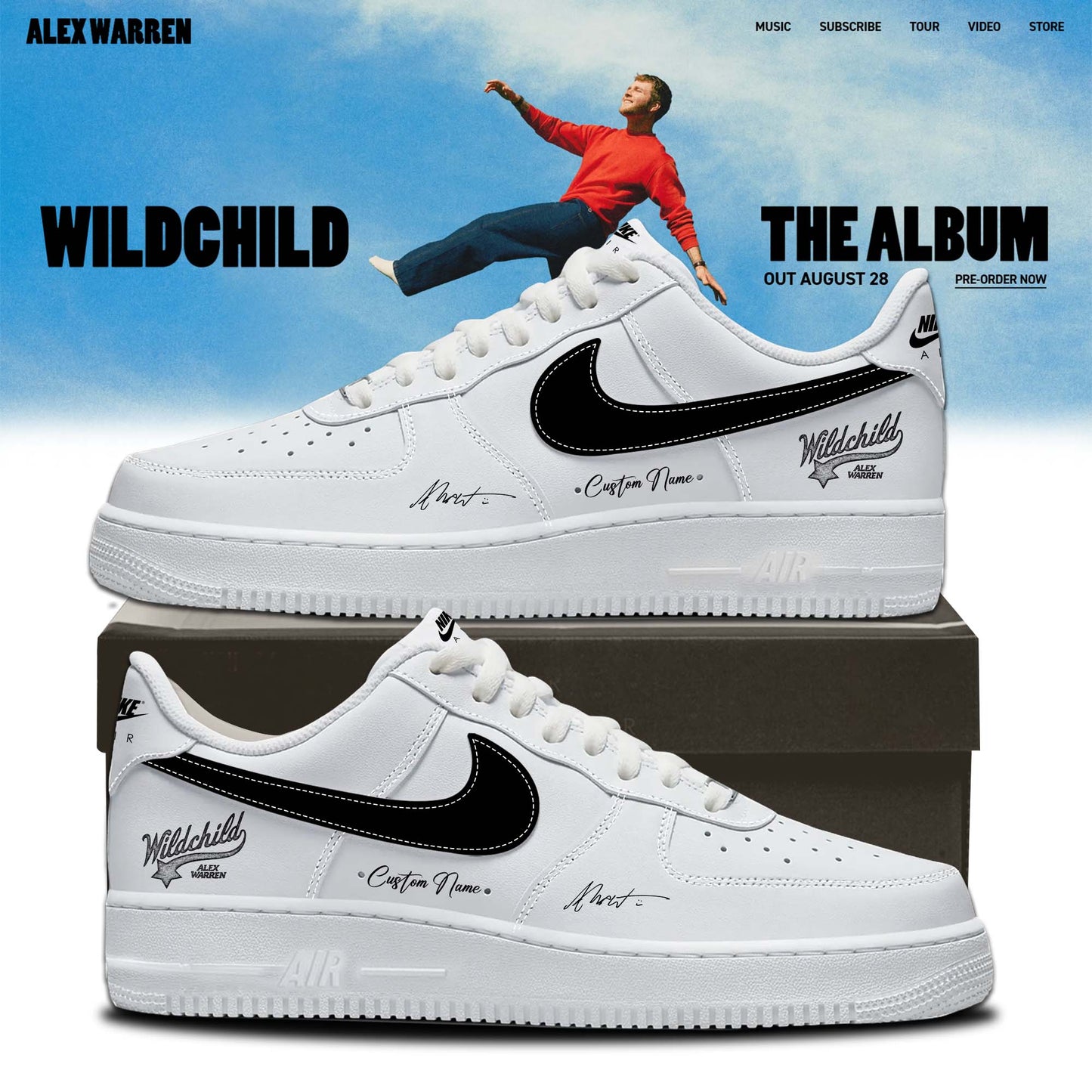 ,.Alex Warren’s “Little Orphan Alex” Tour Shoes