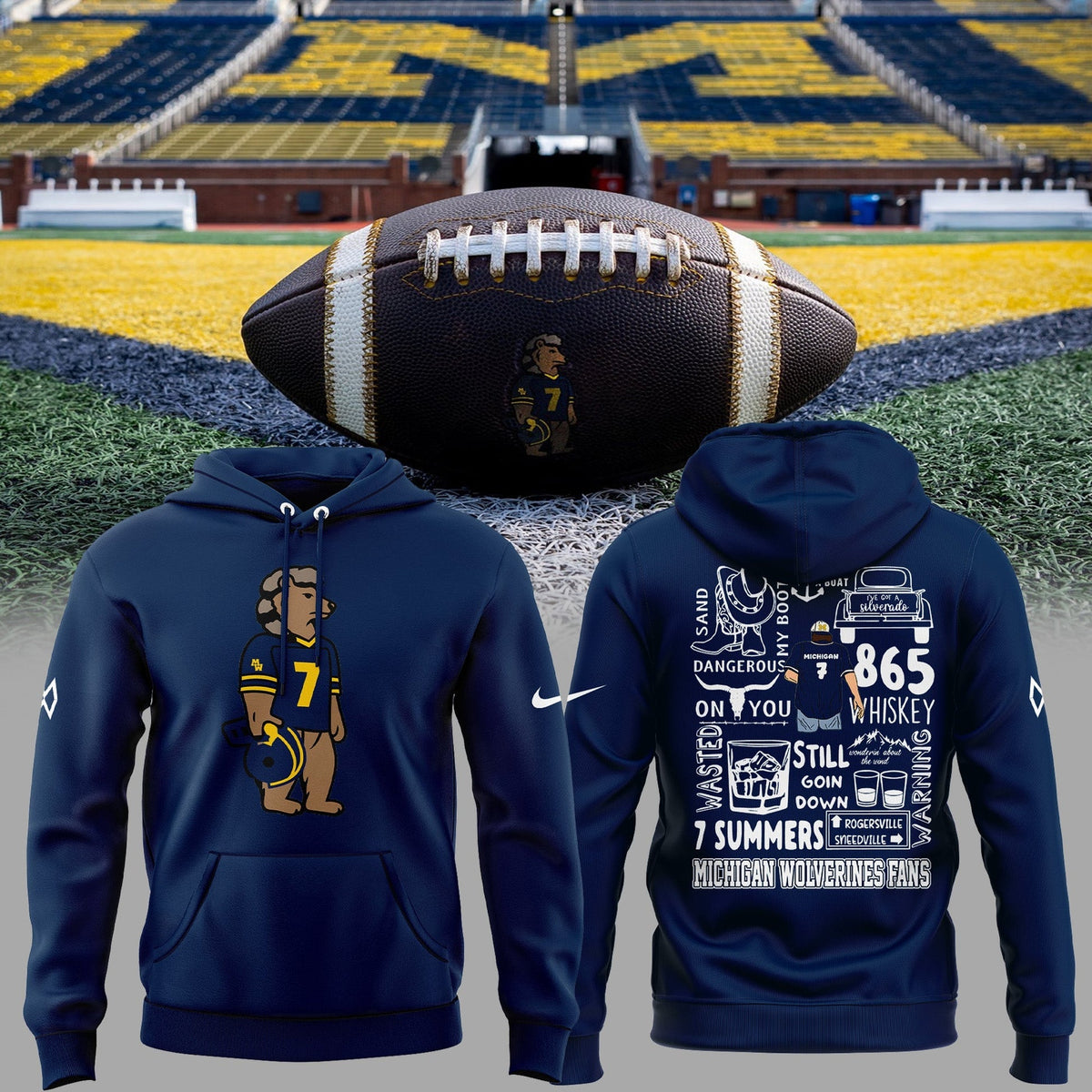 Limited Edition Michigan Wolverines Football x Morgan Wallen Hoodie