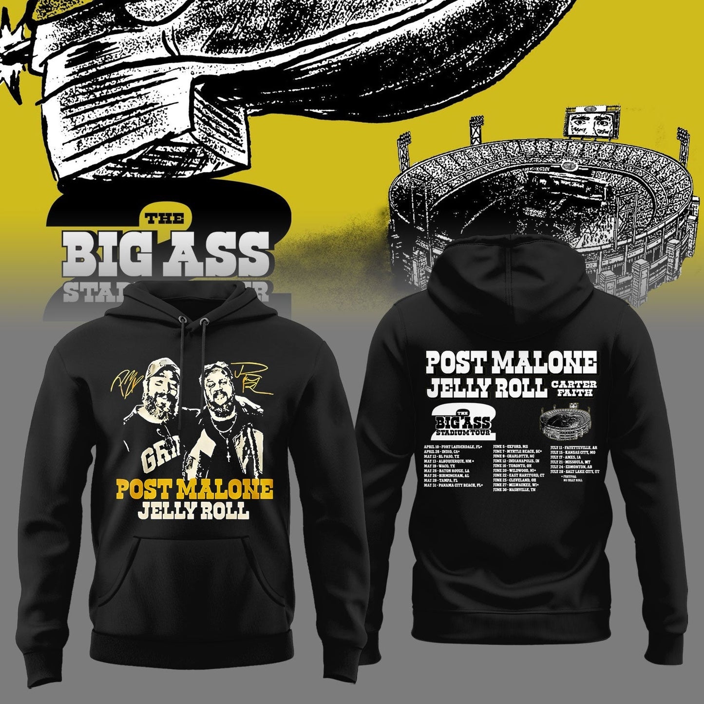 Post Malone THE BIG ASS STADIUM TOUR 2026 Limited Edition