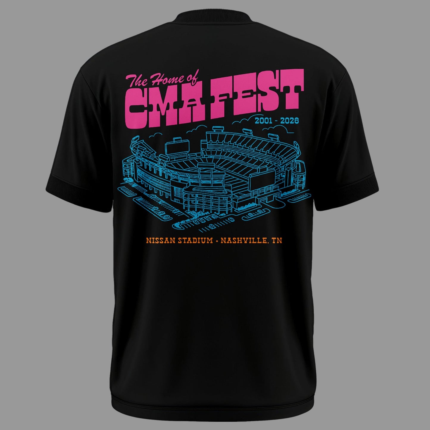 Limited Edition CMA FEST Nissan Stadium Black Tshirt 2026