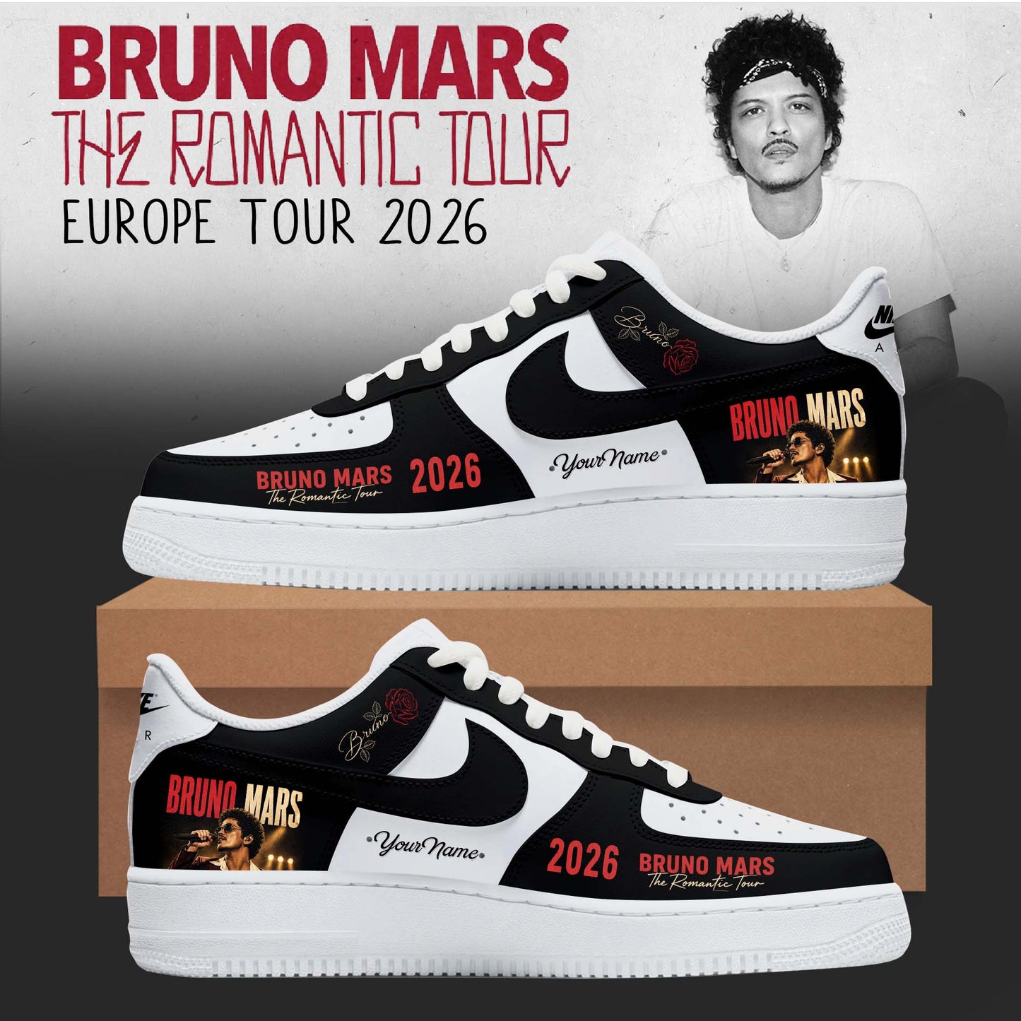 Bruno Mars – The Romantic Tour US & UK 2026 Limited Shoes