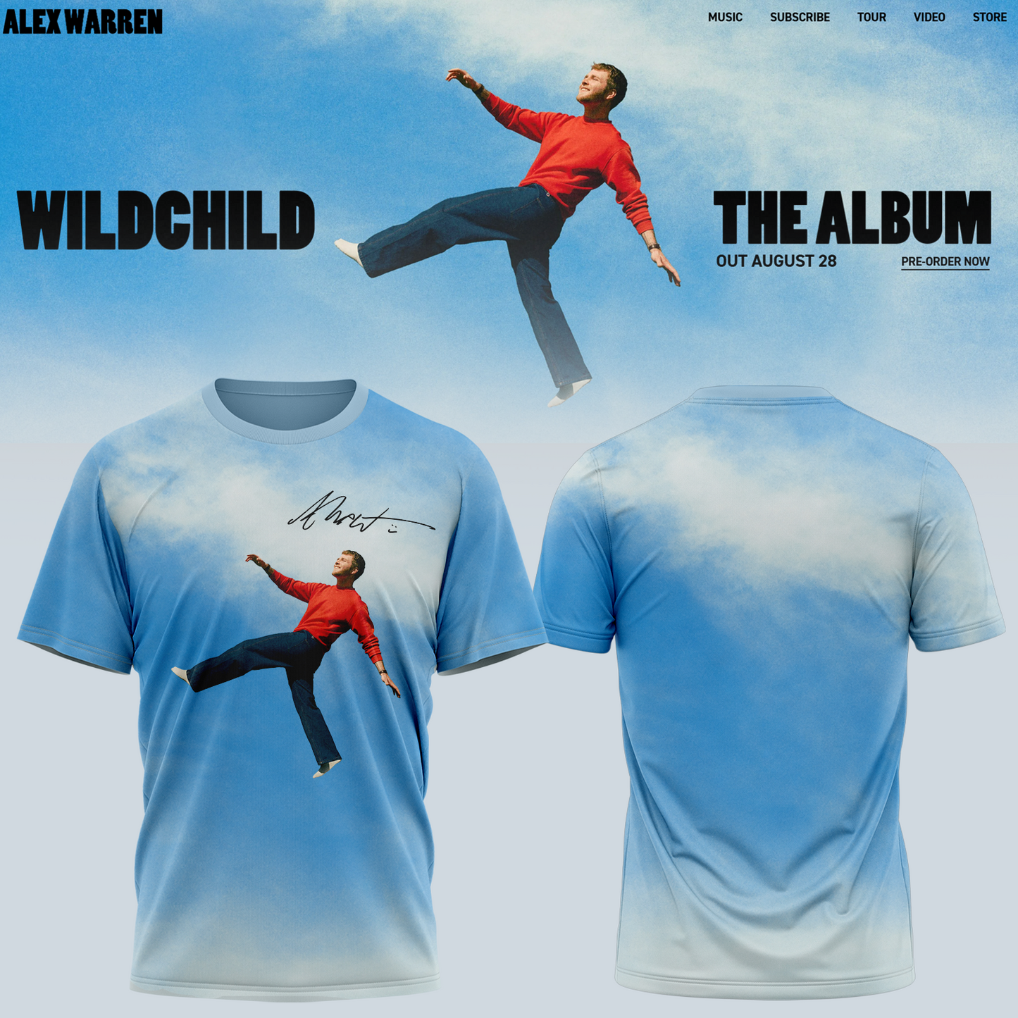 ,.Alex Warren’s “Little Orphan Alex” Tour TShirt