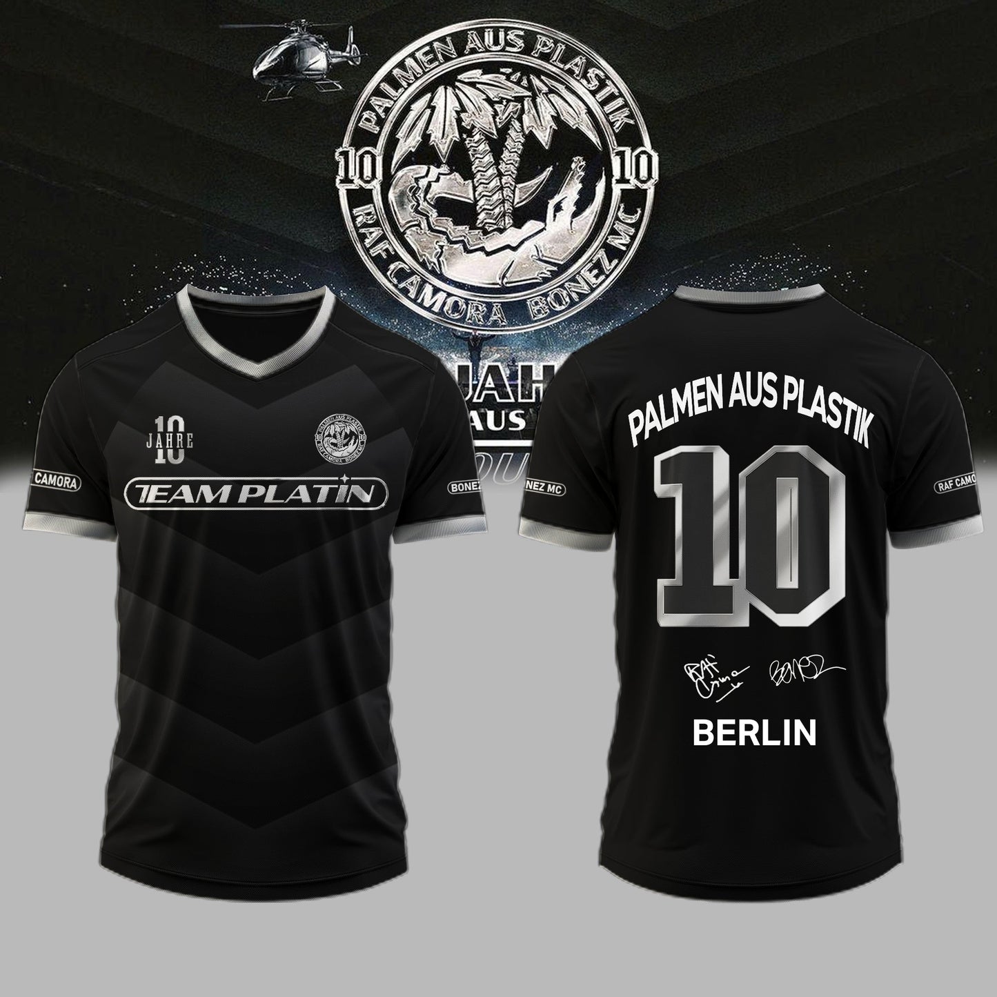 __,RAF Camora & Bonez MC “10 Jahre Palmen aus Plastik Tour”. Limited Edition Signature Jersey – Custom Location