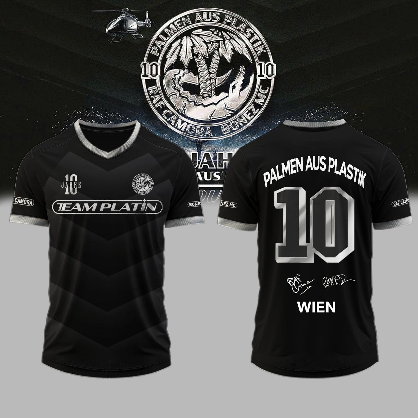 __,RAF Camora & Bonez MC “10 Jahre Palmen aus Plastik Tour”. Limited Edition Signature Jersey – Custom Location