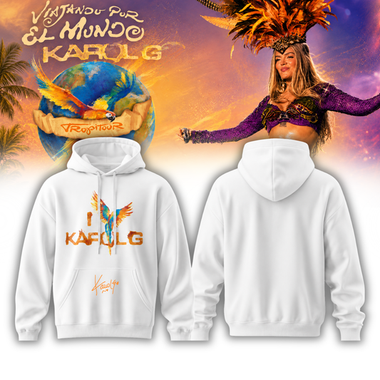 ,Karol G ” Viajando por el Mundo Tropitour ” Signature Limited Edition – Hoodie