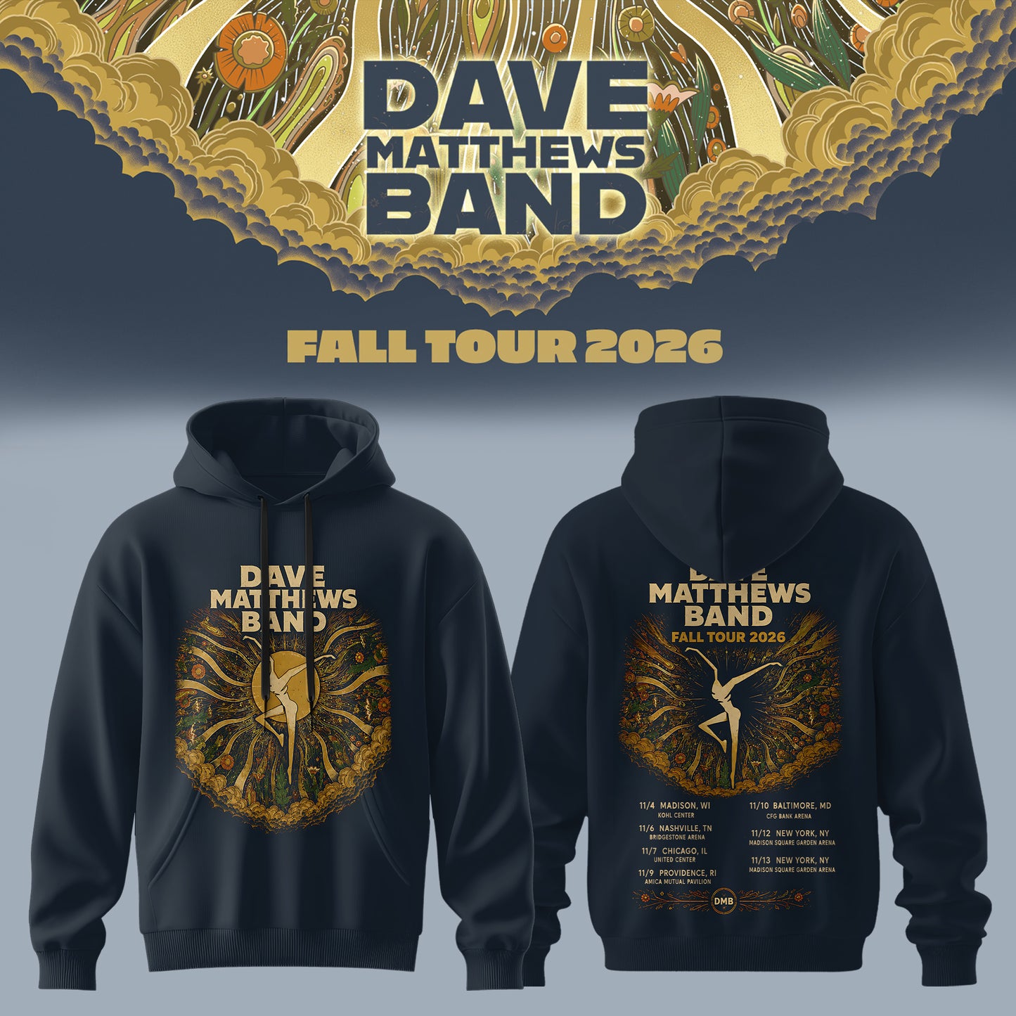 DAVE MATTHEWS BAND — FALL TOUR 2026 COLLECTION HOODIE