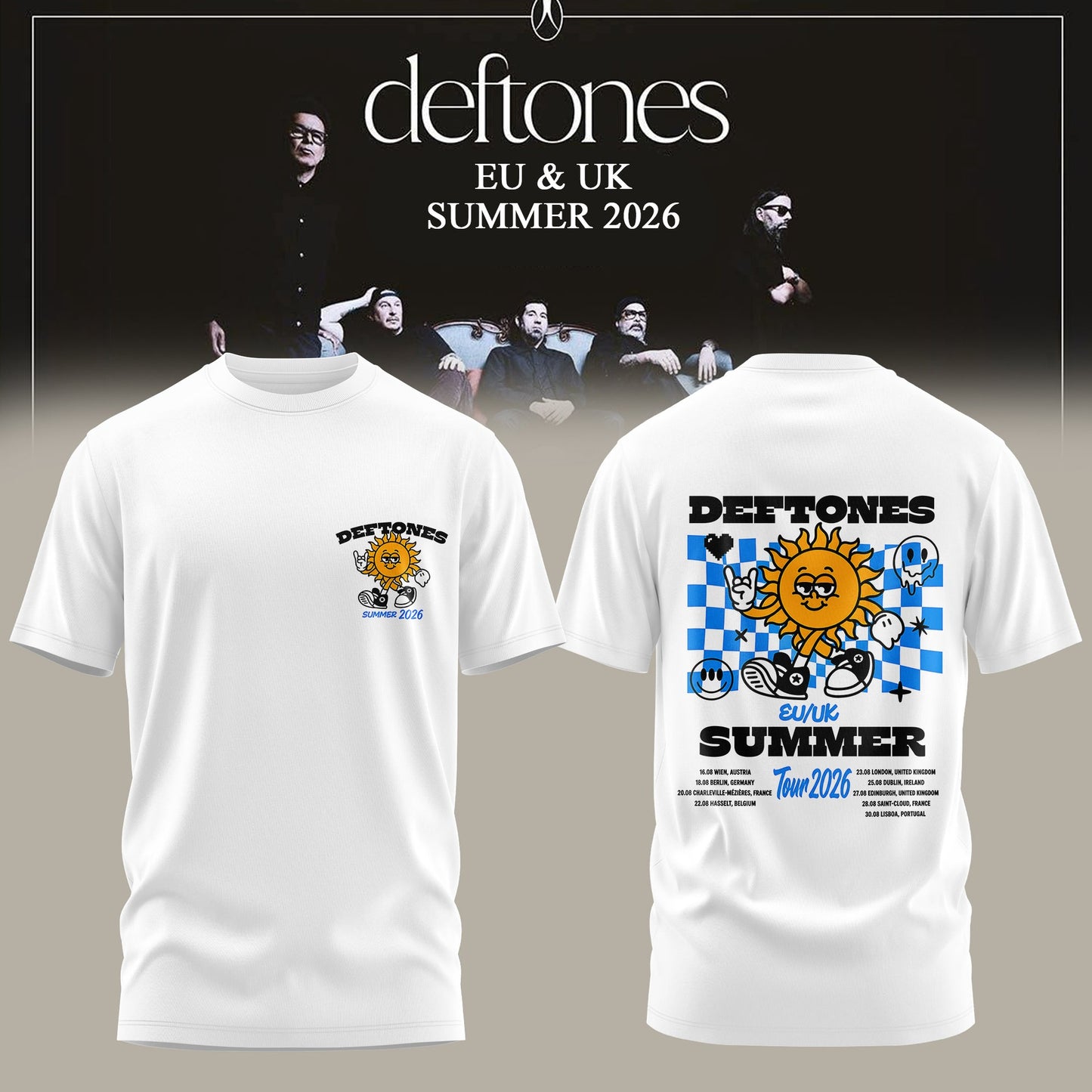 DEFTONES: 2026 EU & UK Summer Tour Limited T-Shirt