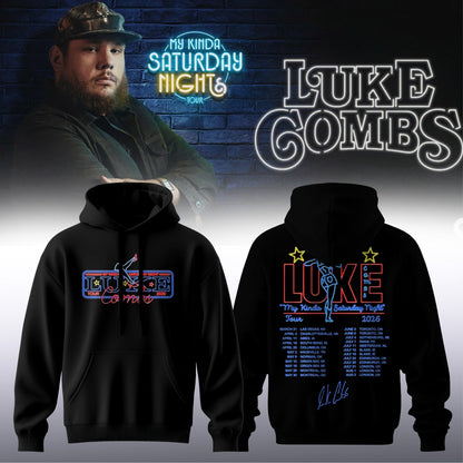 Luke Combs ”My Kinda Saturday Night Tour 2026” Limited Edition Signature – Hoodie