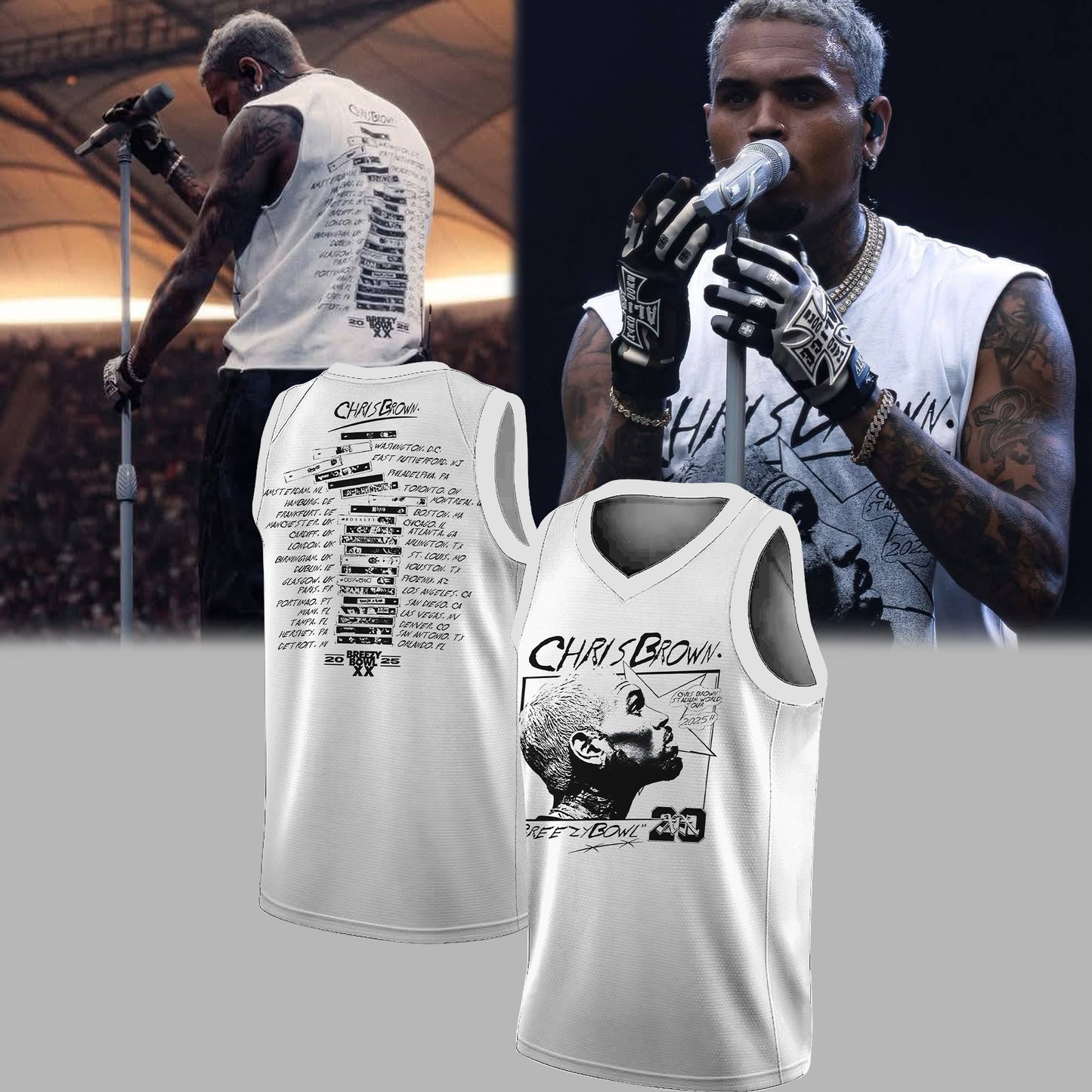 Chris Brown _ Breezy Bowl XX Basketball Jersey