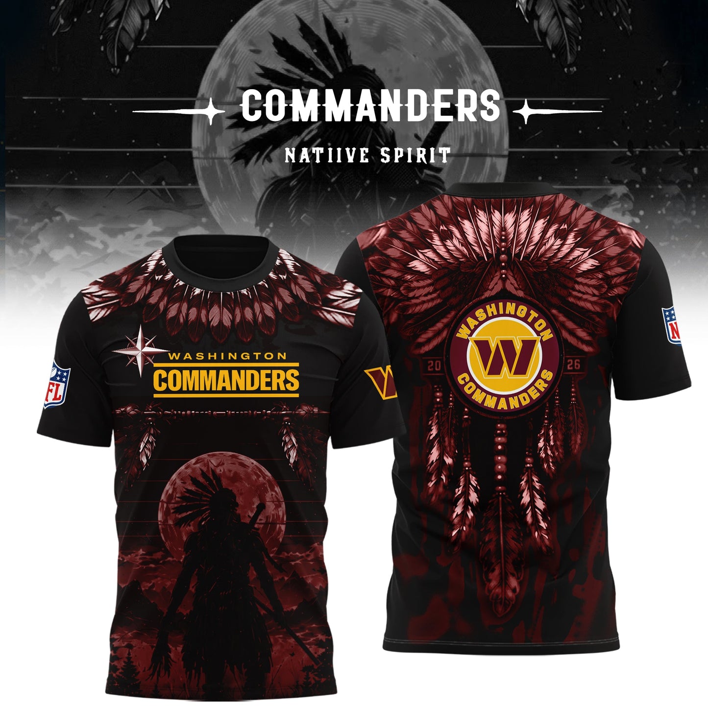 Limited Editon Washington Commanders Native Spirit Heritage 2026 Shirt