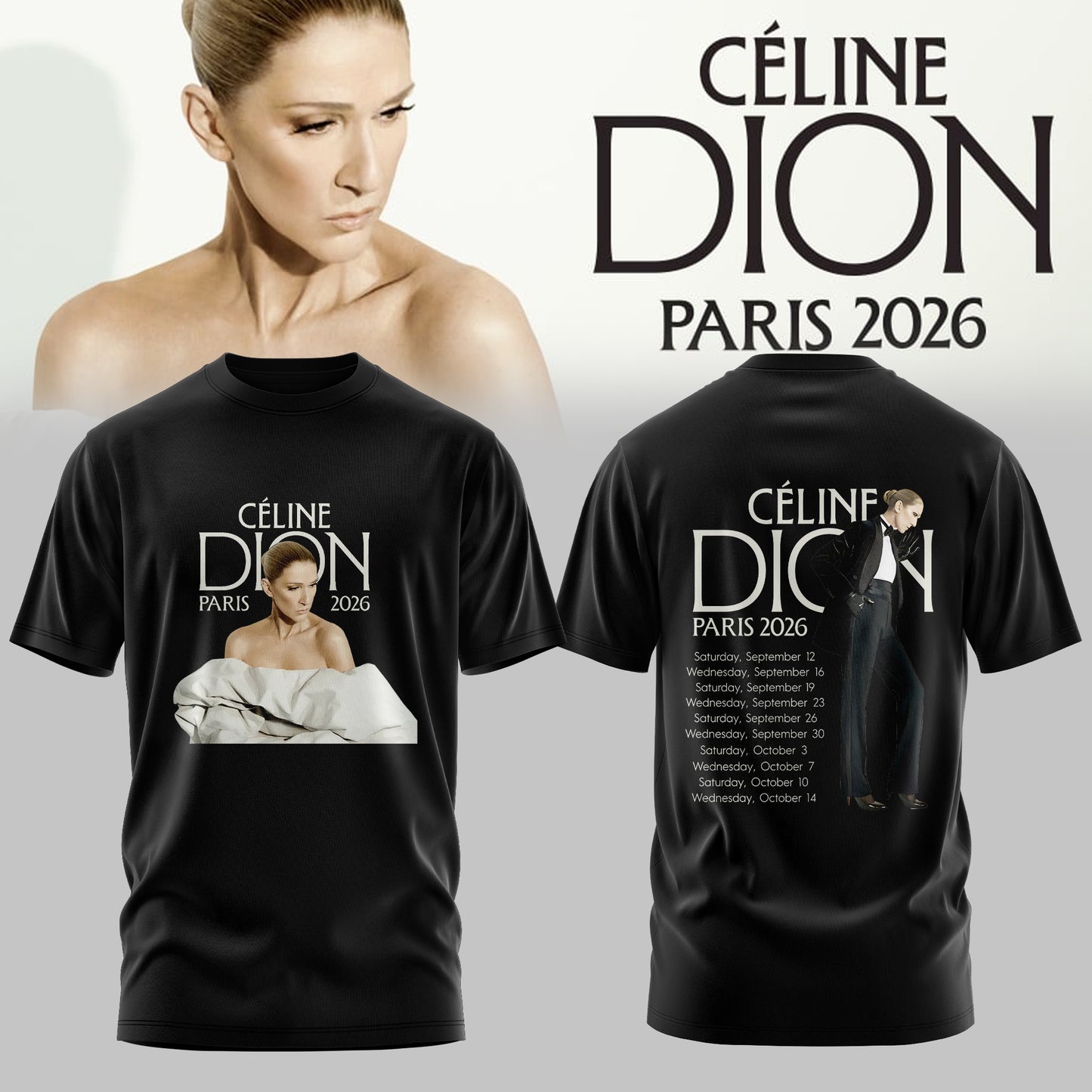 CELÍNE DION: LIVE IN PARIS 2026 Limited T-Shirt