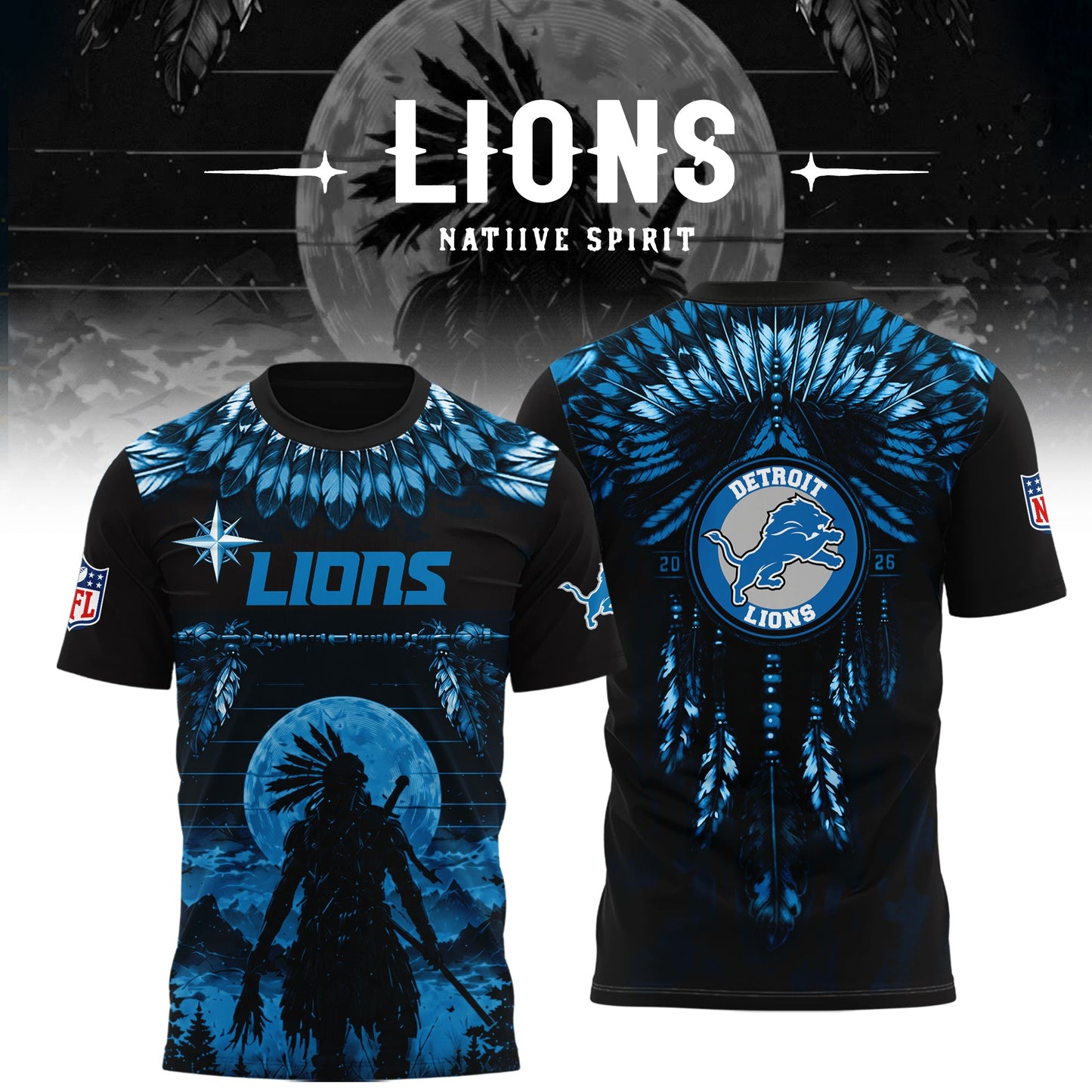 Limited Editon Detroit Lions Native Spirit Heritage 2026 Shirt