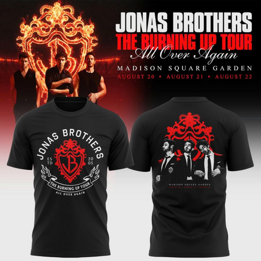 Limited Edition Jonas Brothers “The Burning Up Tour All Over Again” T-Shirts