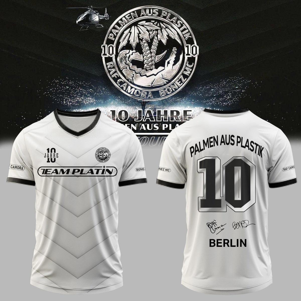__,RAF Camora & Bonez MC “10 Jahre Palmen aus Plastik Tour”. Limited Edition Signature Jersey – Custom Location